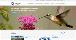 Desktop Screenshot of heyde.ch